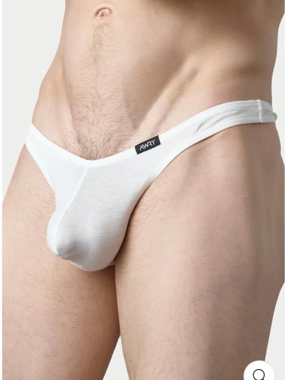 Men's White Low-Rise Thong